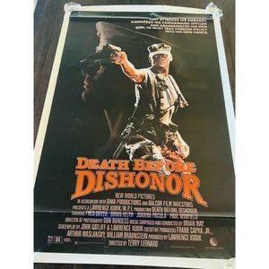 Movie Theater Cinema Poster Lobby Card vtg 1987 Death Before Dishonor Fred Dryer